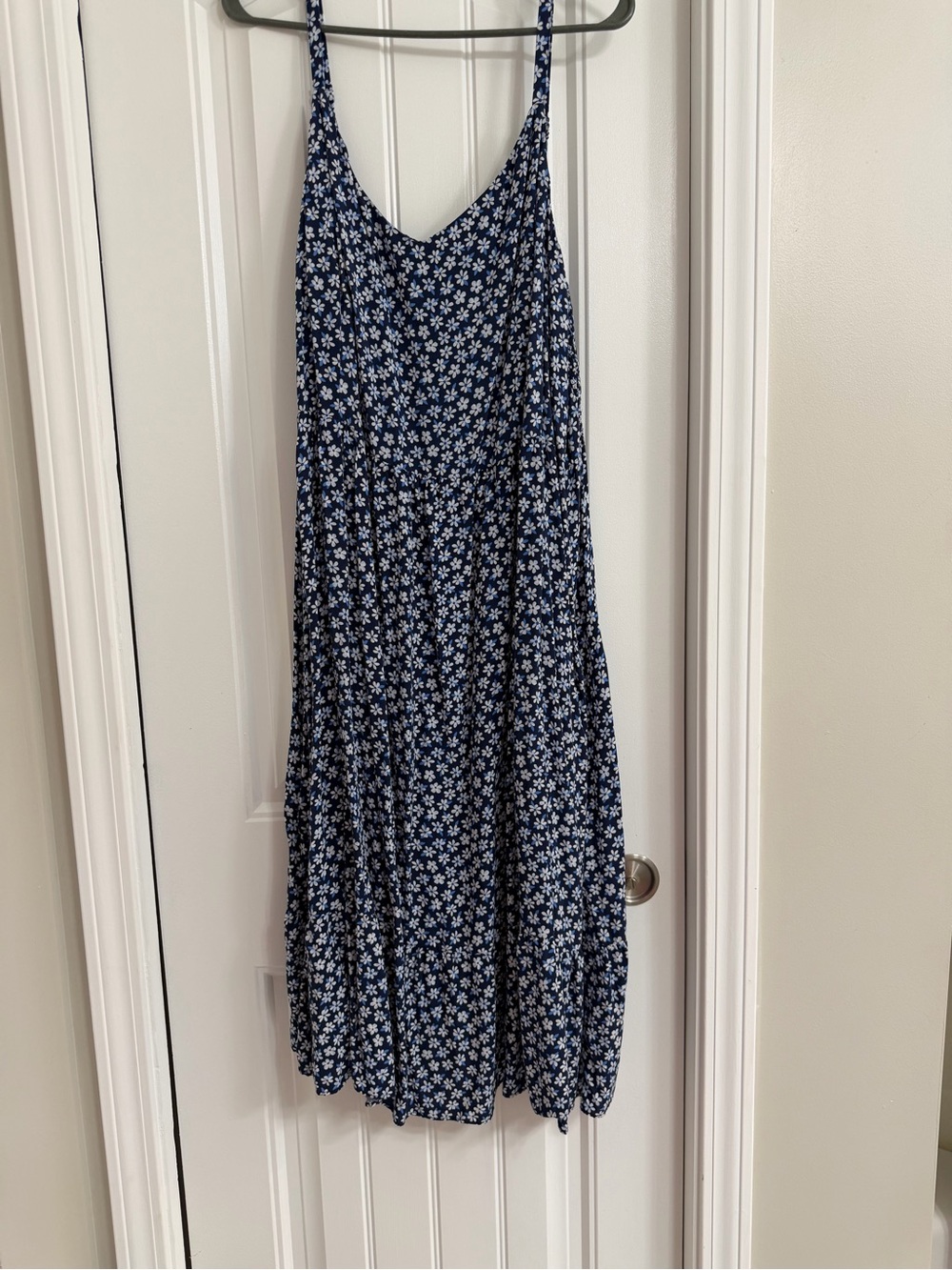 Old Navy Navy Blue Floral Midi Dress